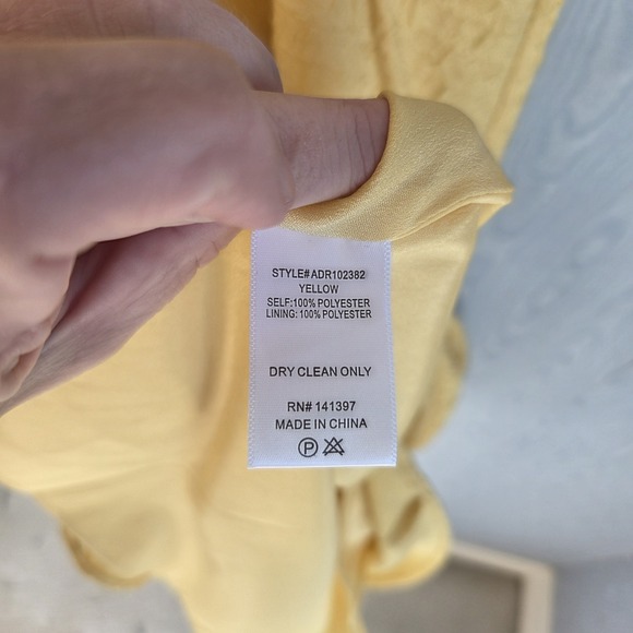 NWT ASTR The Label Medium Crinkle Maxi Dress Yellow Corset Lace Up Back Cottage - Picture 9 of 11